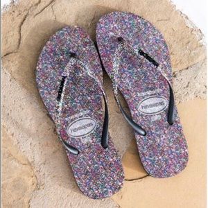 Havaianas Slim Glitter Flip Flops